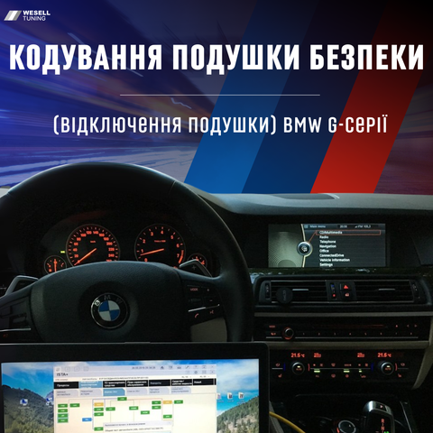 Кодирование подушки безопасности (отключение) BMW G-серии 231020265 фото